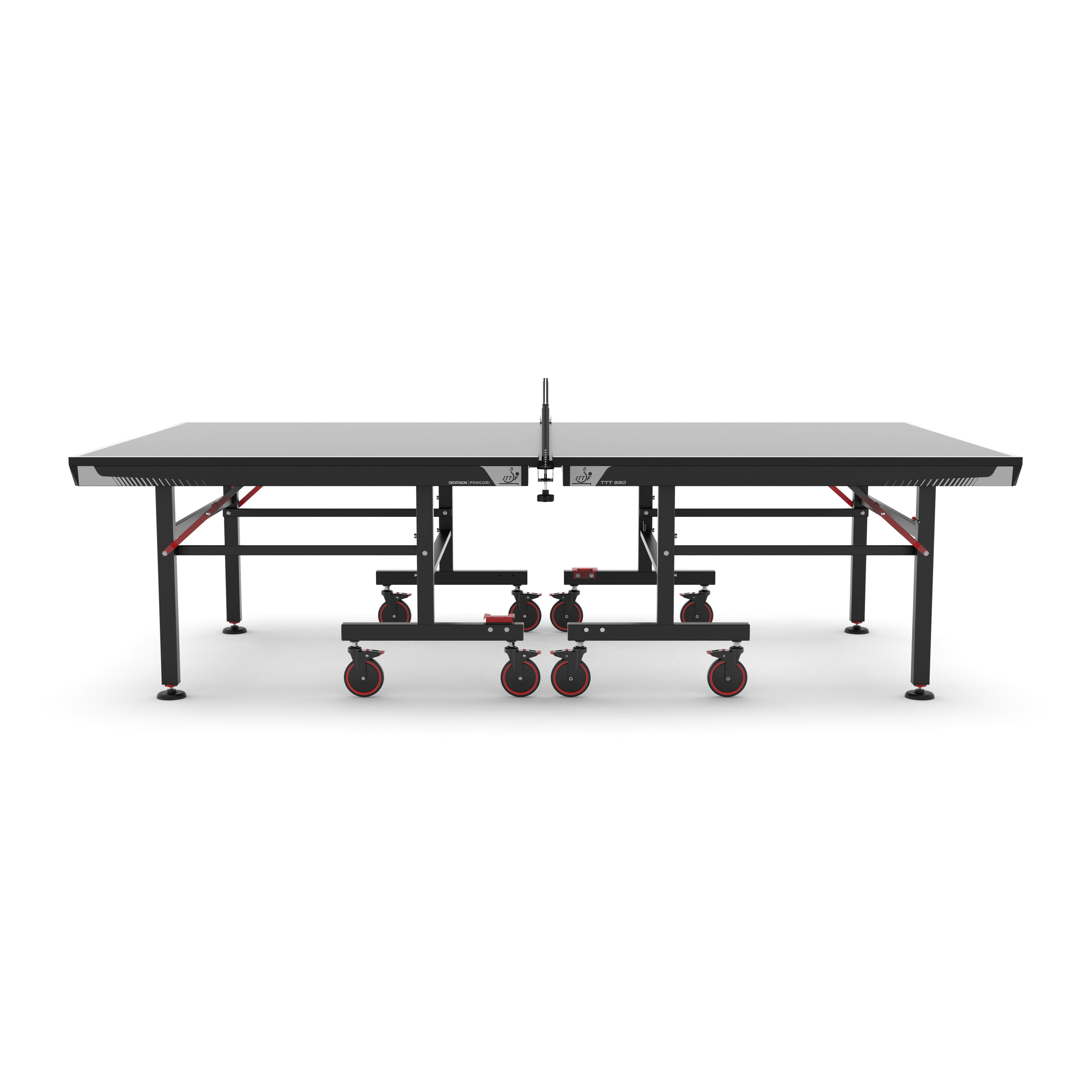 Compact Indoor Table Tennis Table TTT 930 ITTF - Black