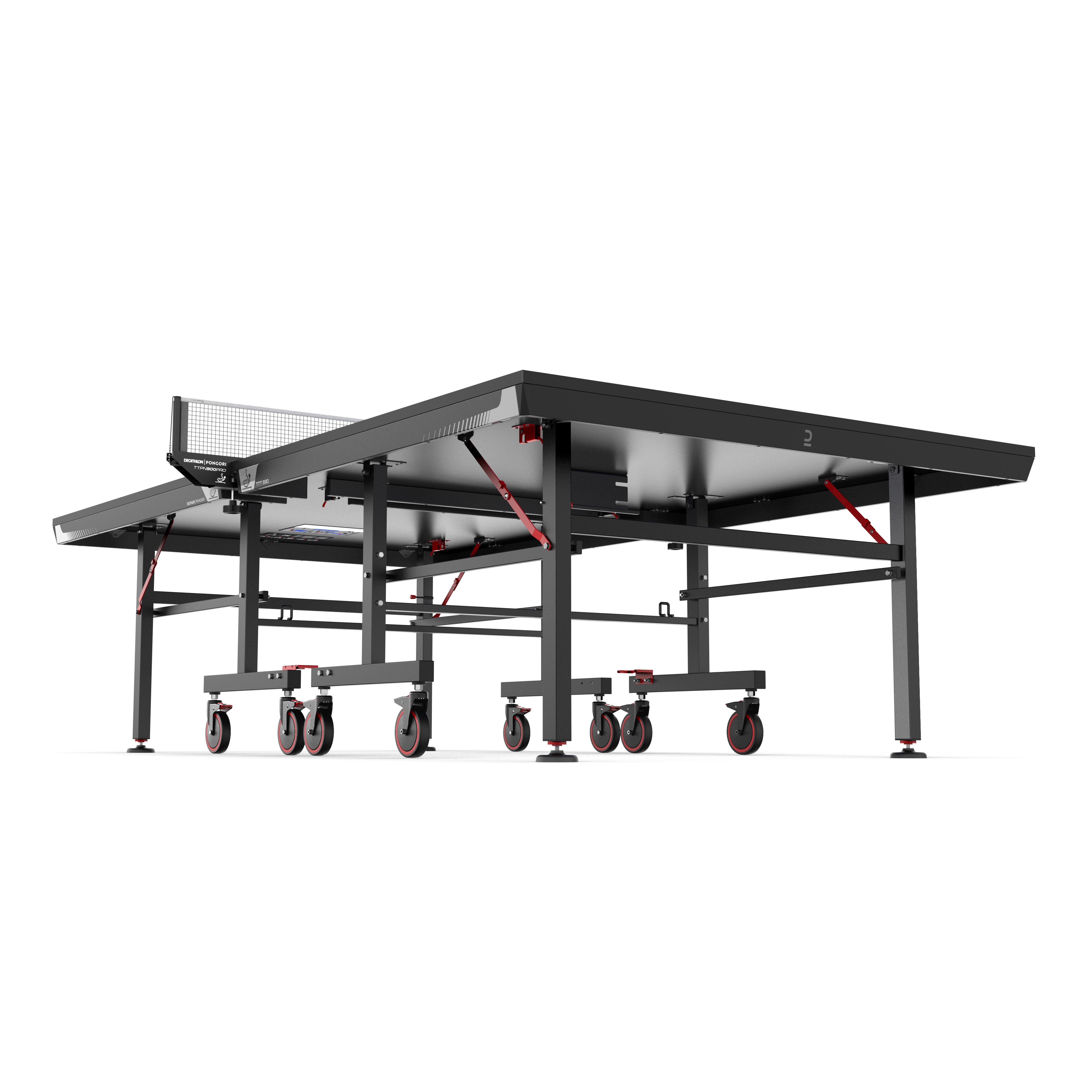 Compact Indoor Table Tennis Table TTT 930 ITTF - Black