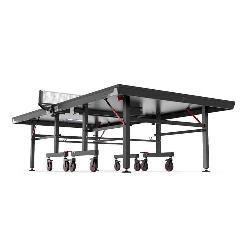 Indoor tafeltennistafel TTT 930 compact opvouwbaar ITTF zwart