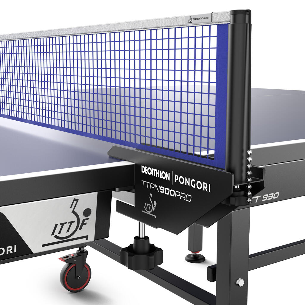 ITTF-Approved Club Table Tennis Table TTT 930 with Blue Tabletops