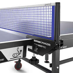 Τραπέζι πινγκ πονγκ λέσχης ΤΤΤ 930 εγκεκριμένο από την ITTF (Διεθνής Ομοσπονδία Επιτραπέζιας Αντισφαίρισης) με μπλε επιφάνειες