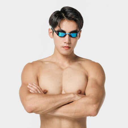 BFAST swimming goggles - Mirrored lenses - Single size - Black blue