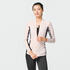 Women Long Sleeve Swimsuit Top Full Zip - Pink