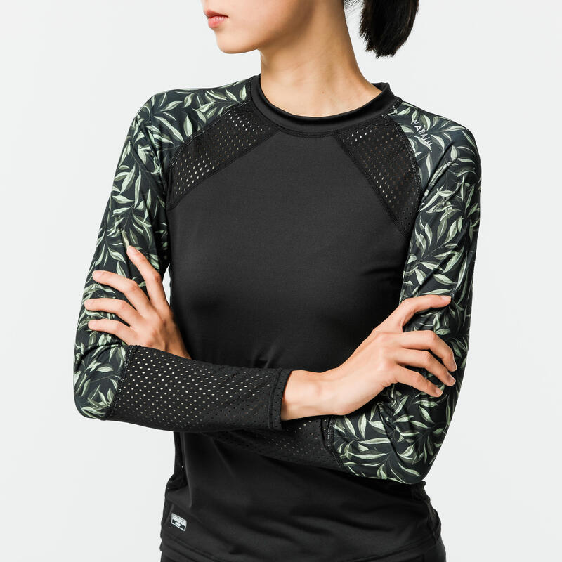 COSU PIPA LONG-SLEEVED WATER T-SHIRT BLACK GREEN