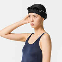 Gorro natación tela Niños Adultos negro