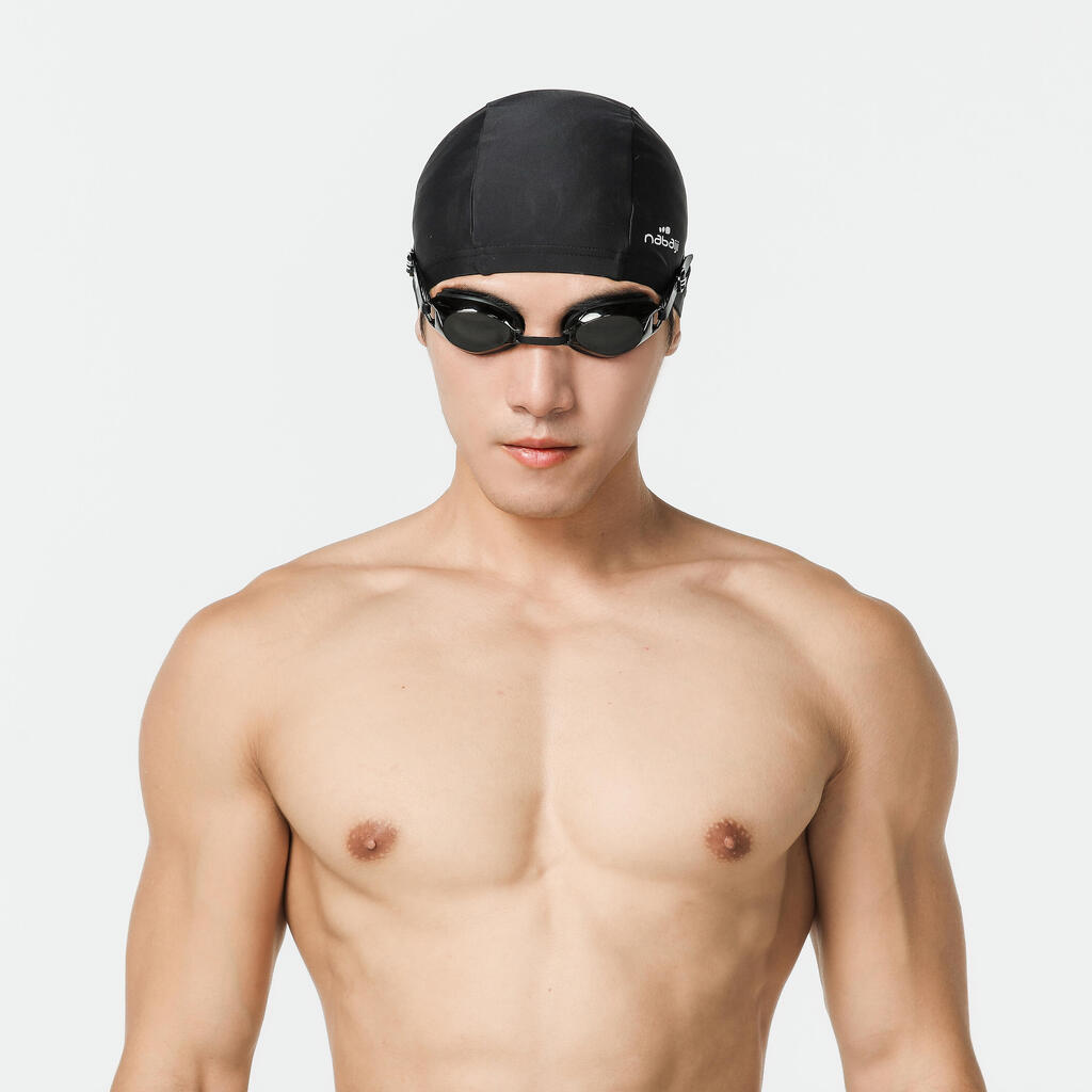 Mesh swim cap - Plain fabric - Blue