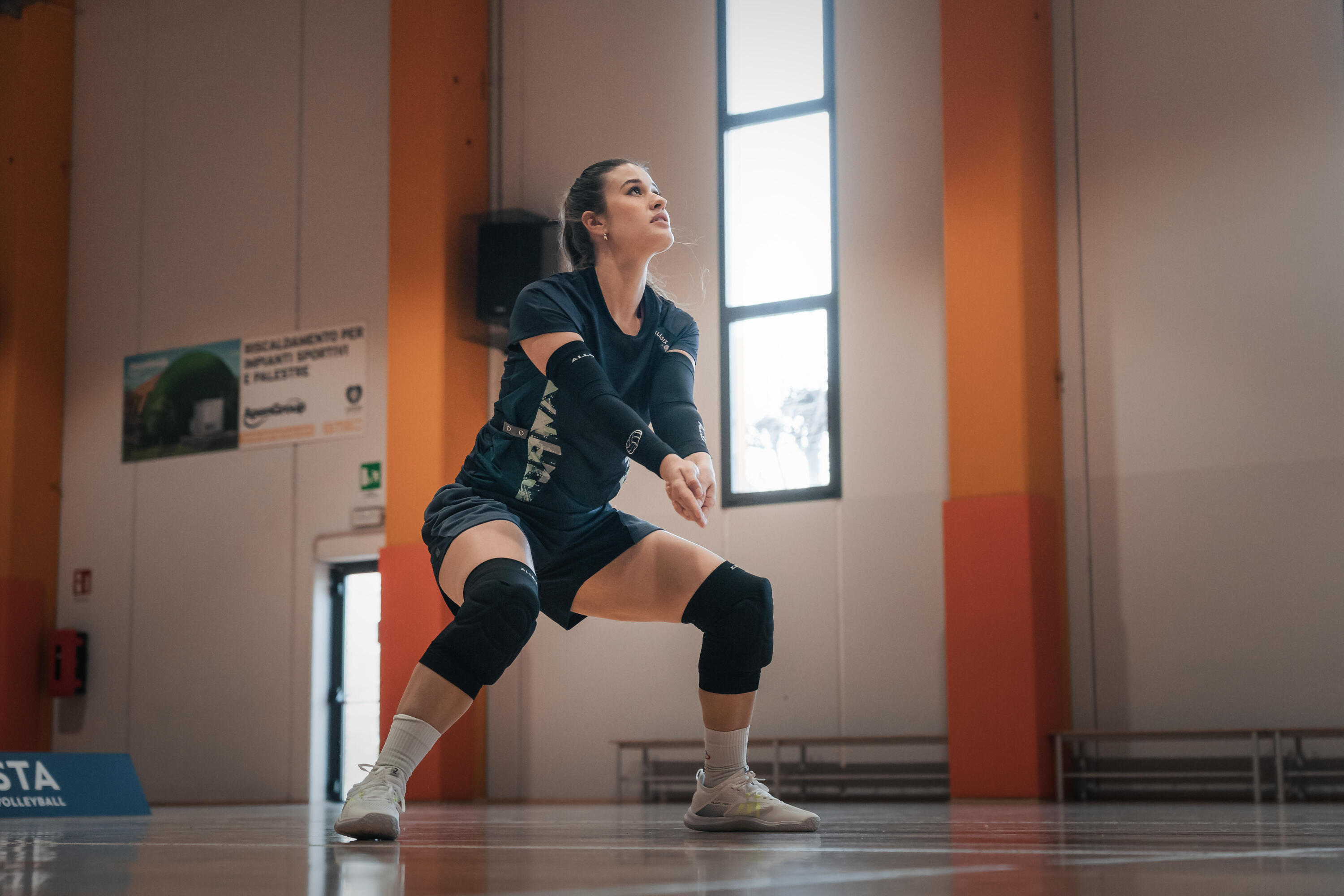 Ginocchiere pallavolo 900 nere 11/13