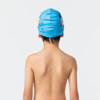 Bonnet de Bain en Silicone - Taille Unique - Dino Bleu Orange