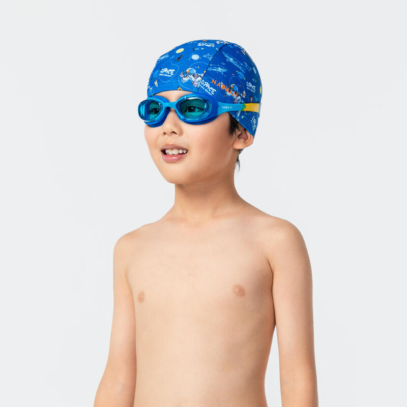 泳鏡 XBASE - 清澈鏡片 - 兒童款尺寸 - 藍黃配色