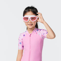 Pool mask - Swimming - Active Size S Tinted Lenses - Pink / White