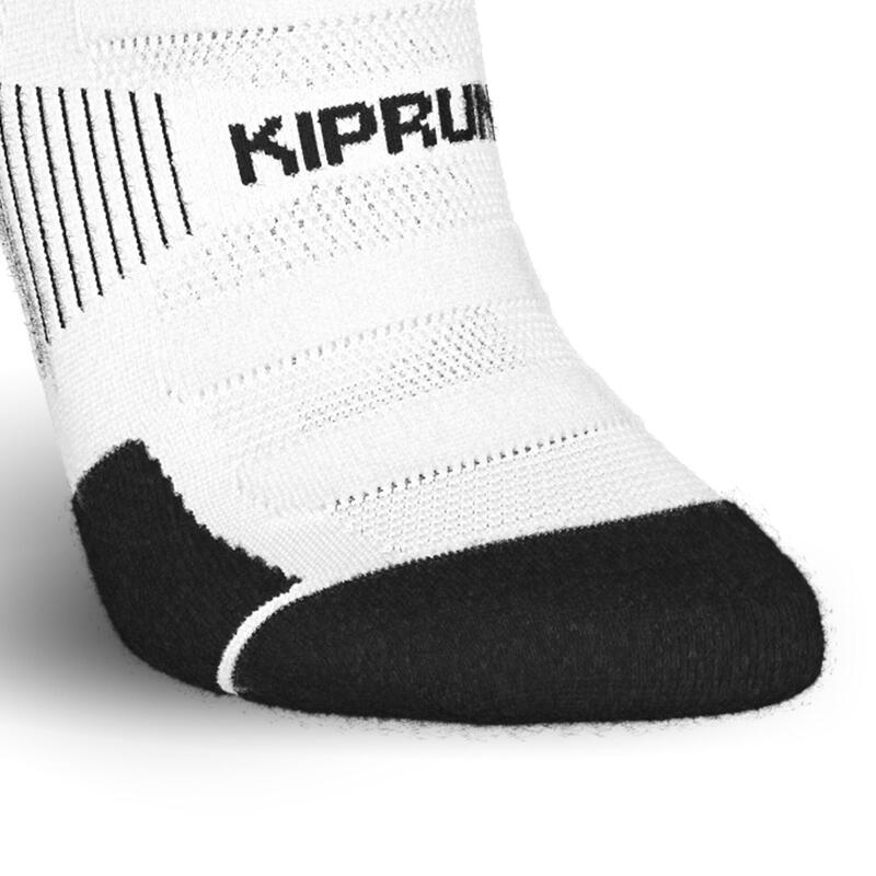 CHAUSSETTES DE RUNNING RUN900 FINES MID BLANCHES ECO-CONCUES