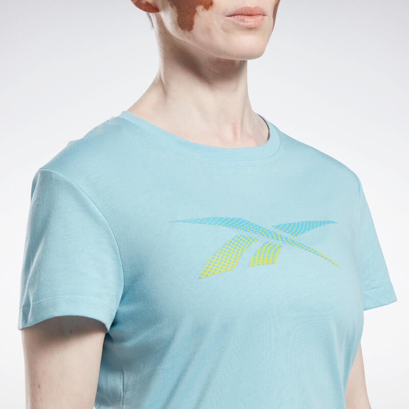 T-shirt femme Reebok bleu