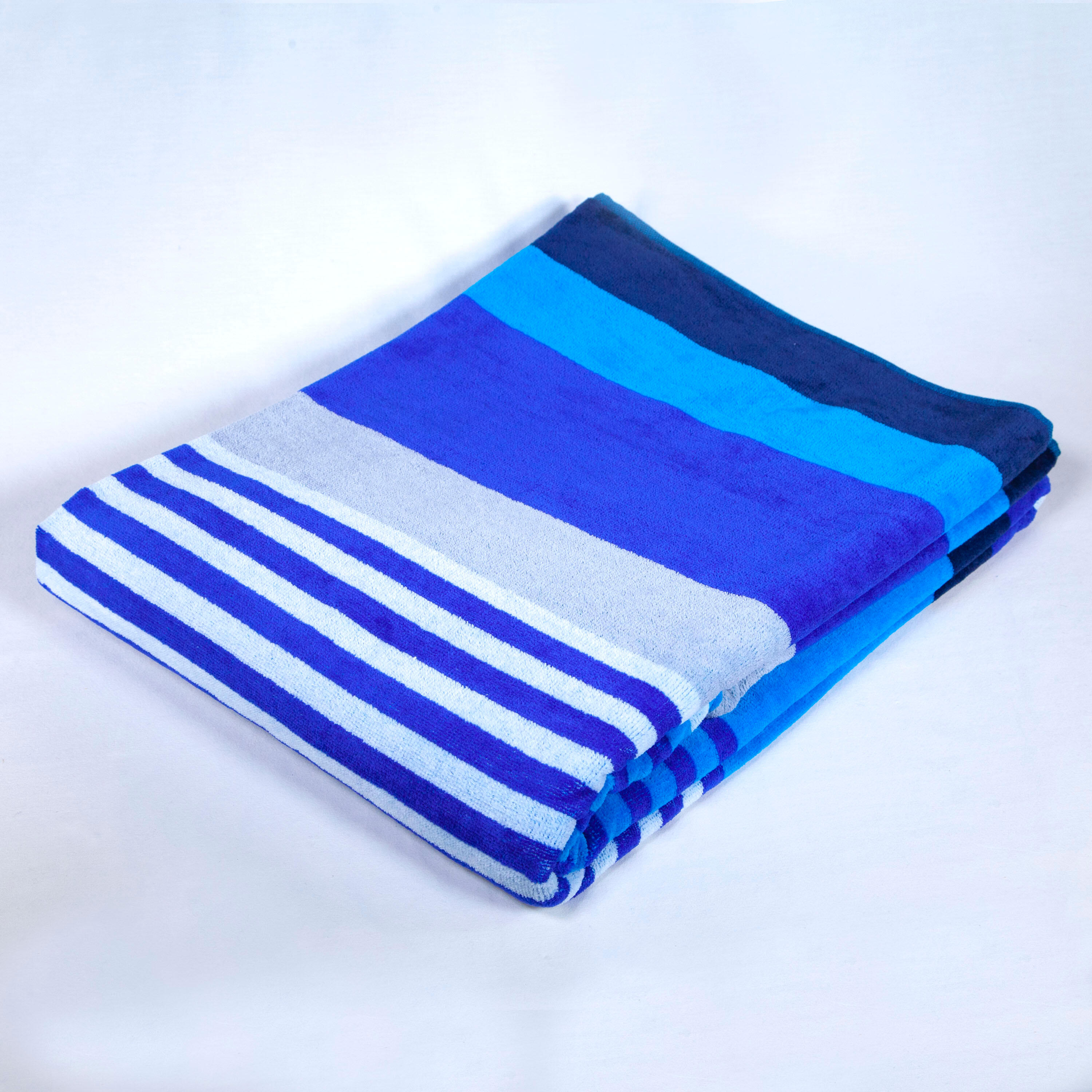 Tovallola individual platja 100% cotó 140x190cm ratlles 2/4