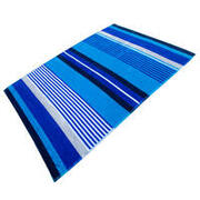 Toalla playa doble Sun&Surf 100% algodón 140x190cm rayas azul