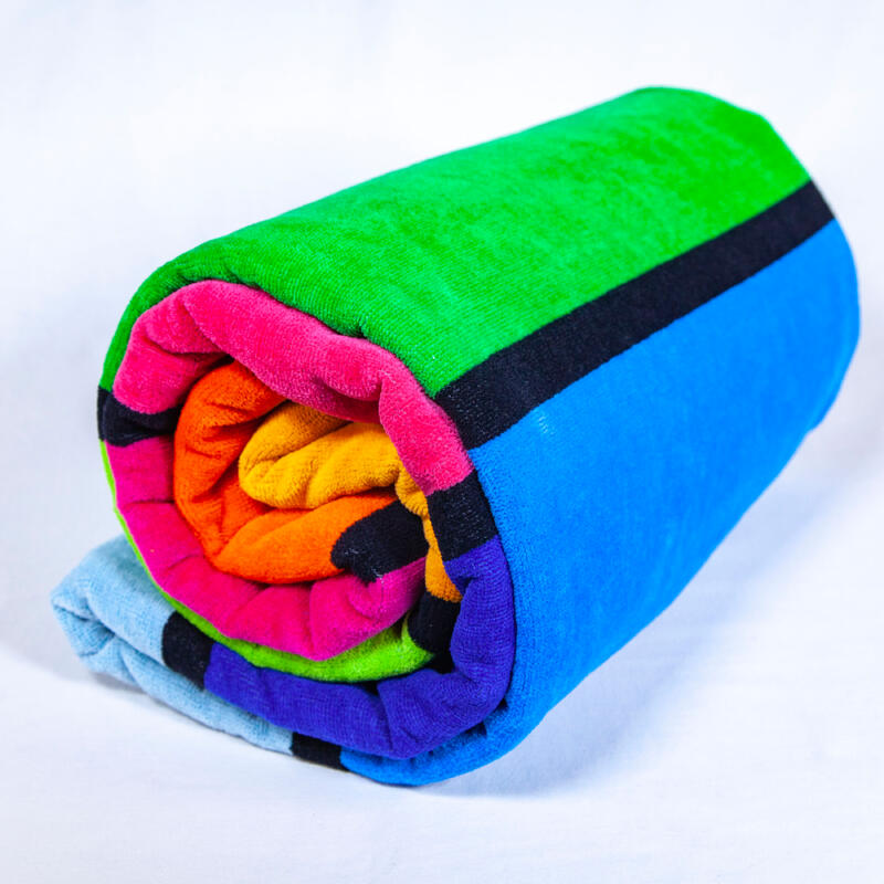 Tormento Pino Admisión Toalla playa doble Sun&Surf 100% algodón 140x190cm rayas multicolor | Decathlon Tormento Pino Admisión Toalla playa doble Sun&Surf 100% algodón 140x190cm rayas multicolor | Decathlon