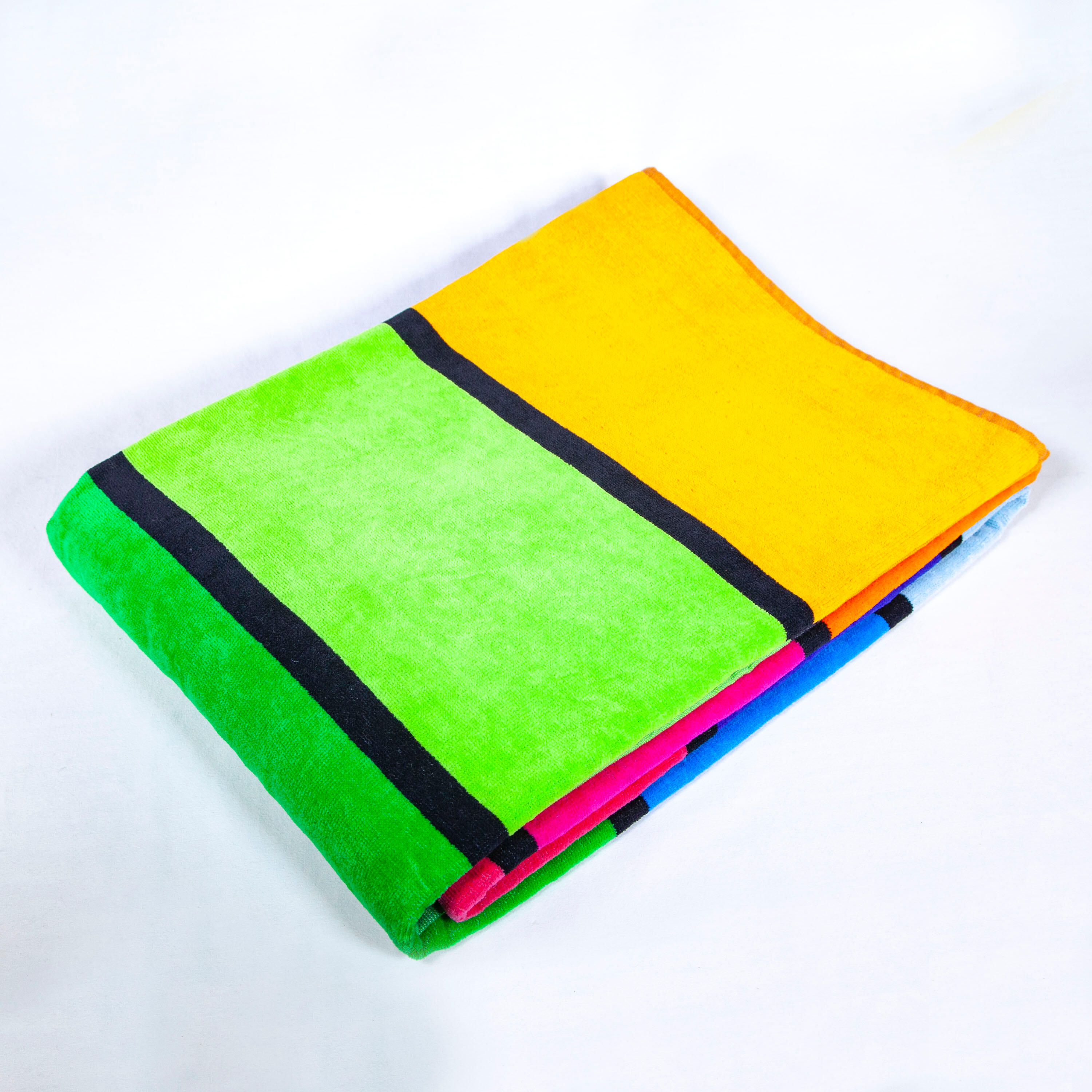 Toalla playa doble Sun&Surf 100% algodón 140x190cm rayas multicolor 4/4