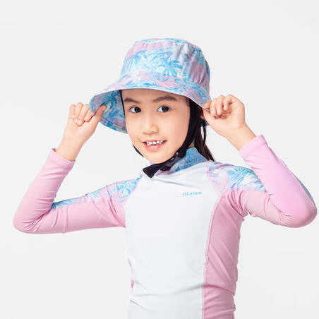 Surfing junior hat palm blue pink