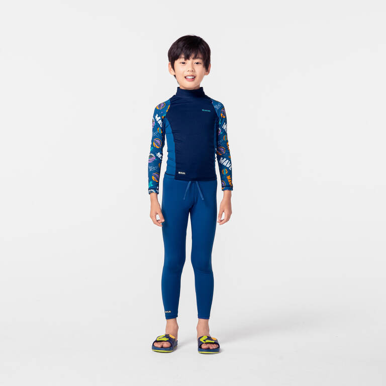 Kids UV leggings 500 blue