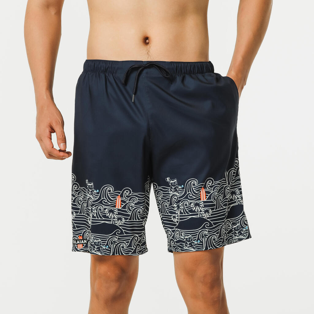 Surfing men boardshort blue wave