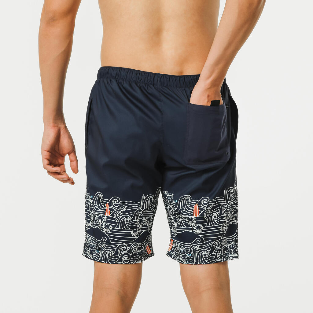 Surfing men boardshort blue wave