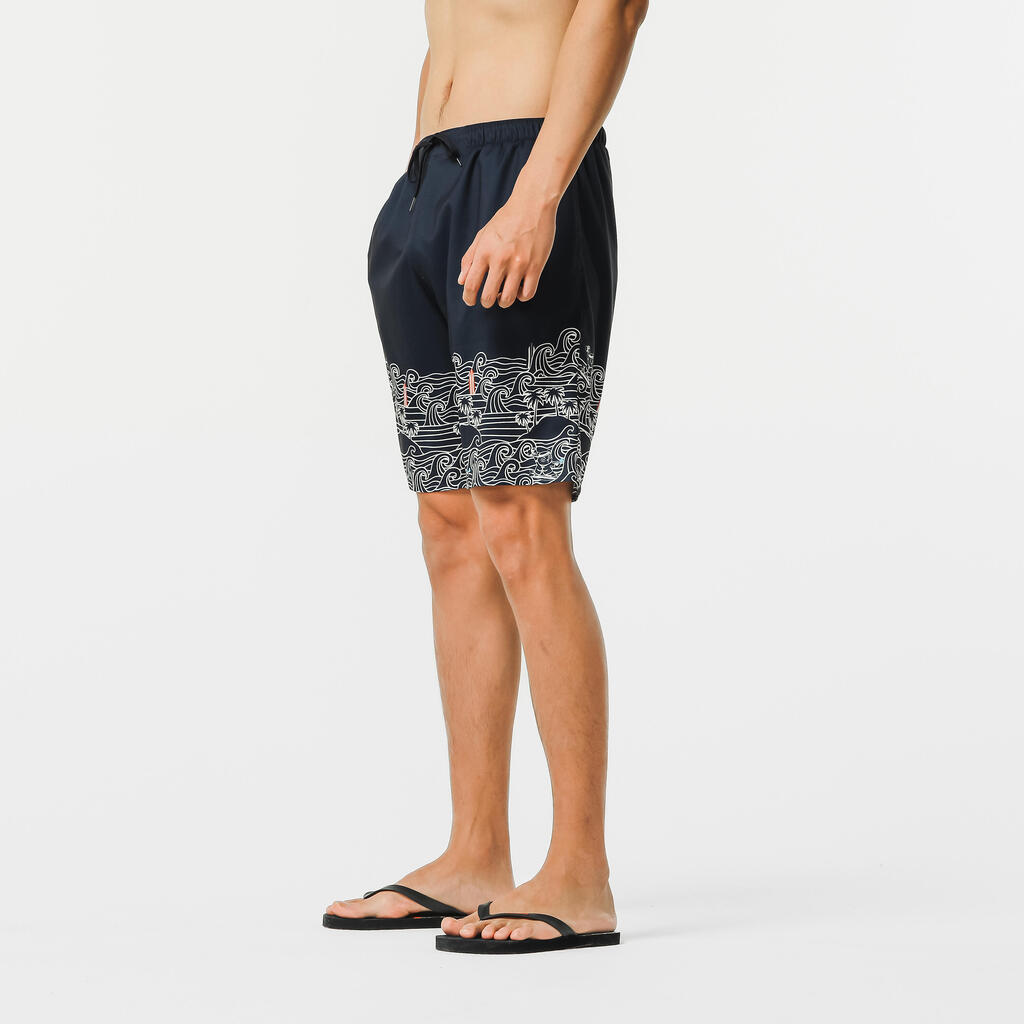 Surfing men boardshort blue wave