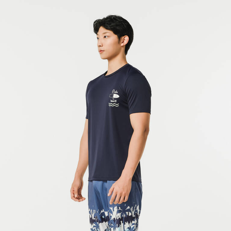 Men's surfing sun protection T-shirt Holiday navy