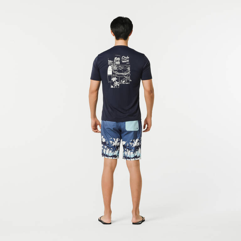 Men's surfing sun protection T-shirt Holiday navy