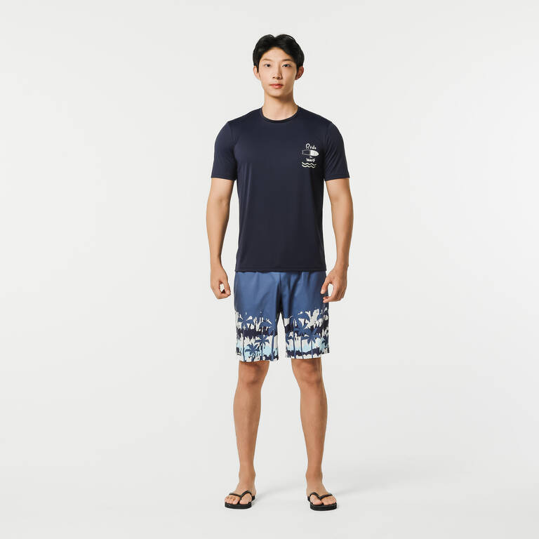 Men's surfing sun protection T-shirt Holiday navy