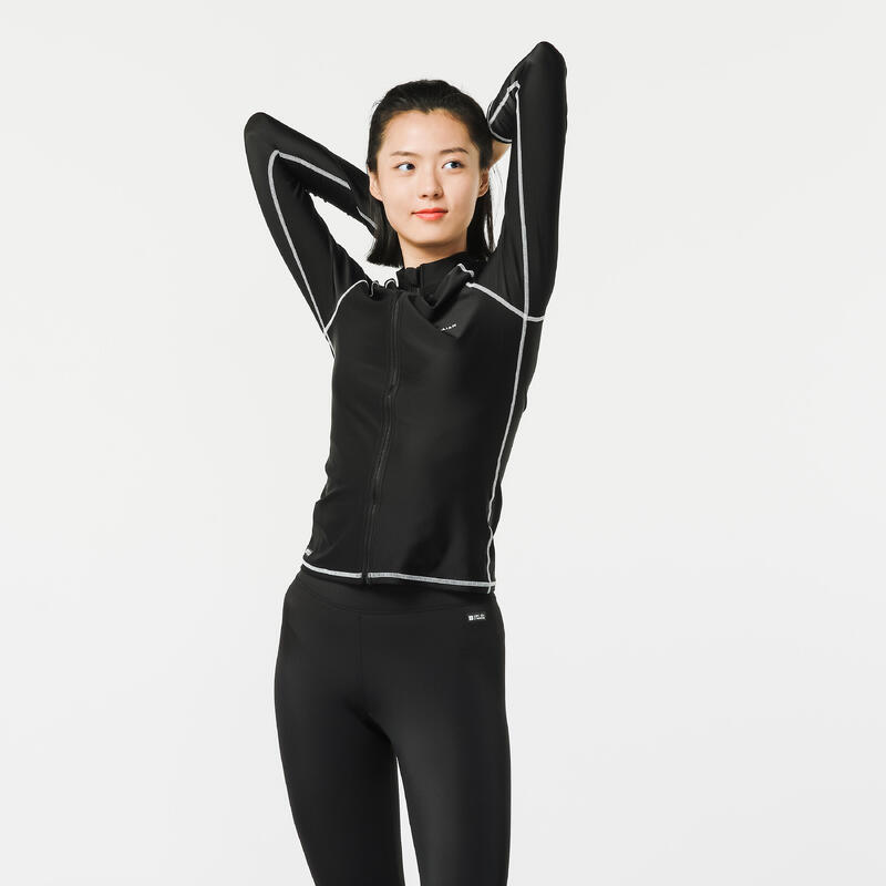 surfing women UV protection zip top