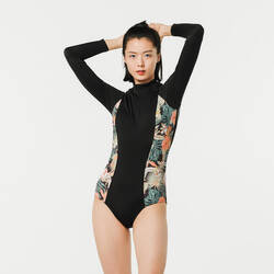 Women one-piece long-sleeve swimsuit - CN JANE 1P GLORY BLK