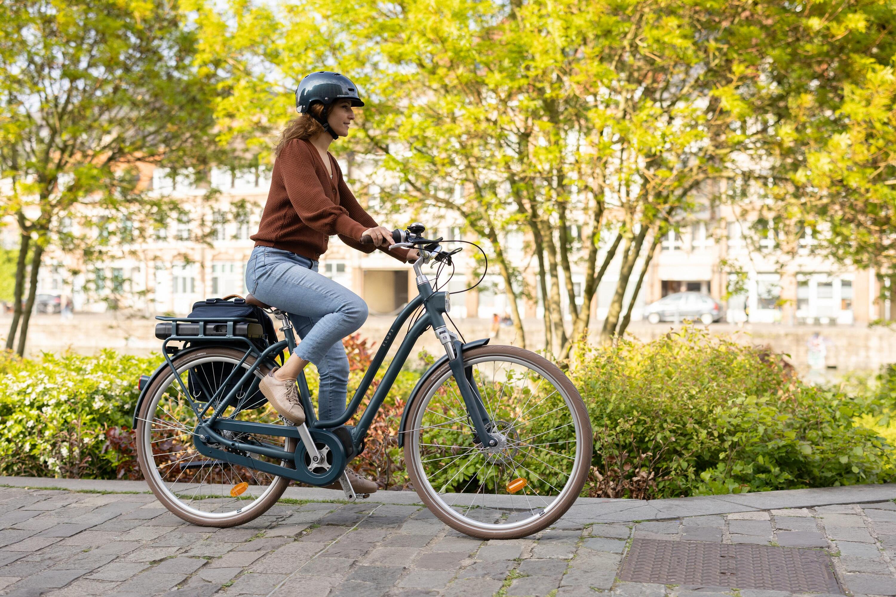 Bici città elettrica a pedalata assistita ELOPS 920E Connect telaio basso 48/56