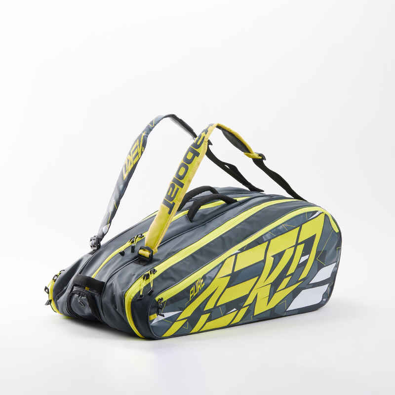 Tennistasche - Babolat RH12 Pure Aero 12 Schläger grau/gelb