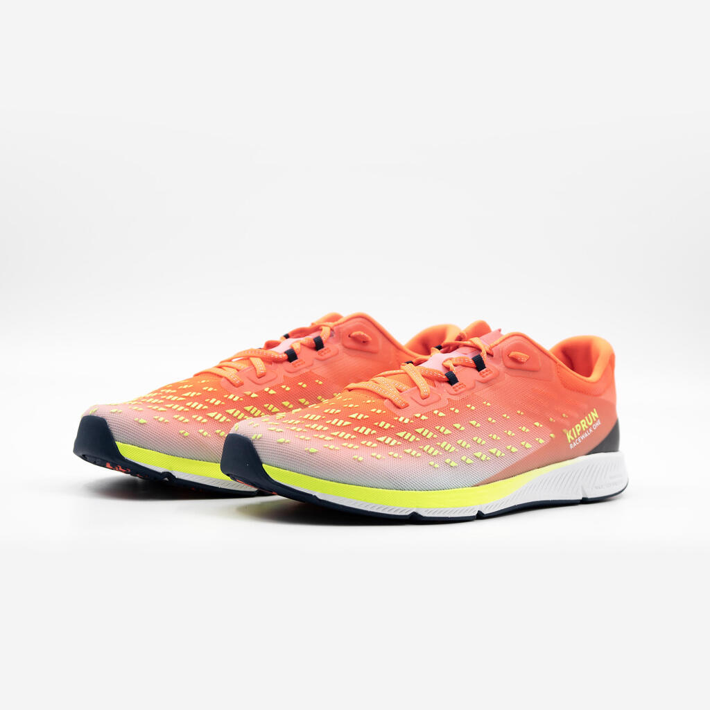 Tenisice Kiprun Racewalk One za sportsko hodanje crveno-sivo-žute
