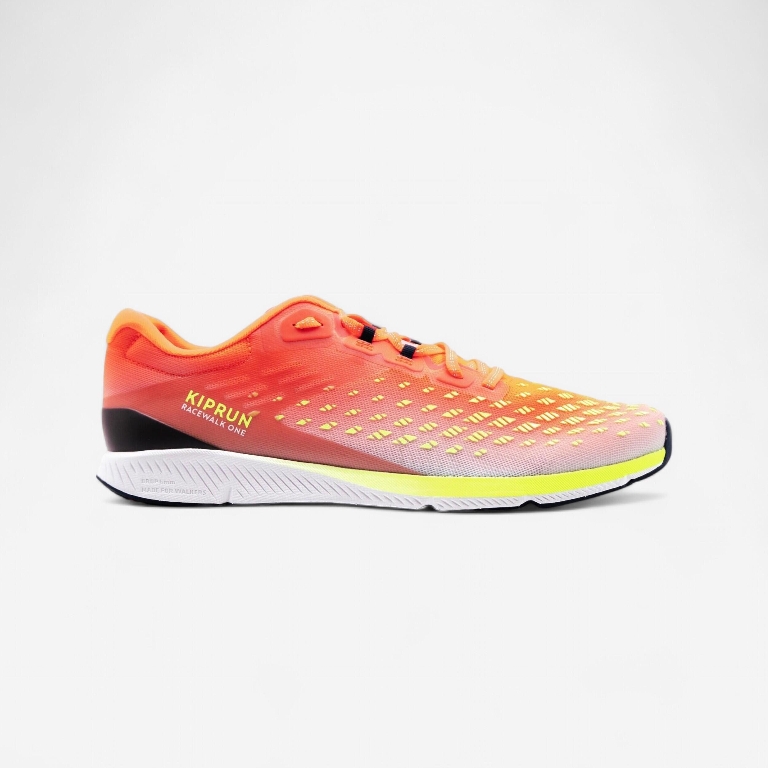 Race Walking Shoes - KIPRUN RACEWALK ONE Red Grey and Yellow 1/9