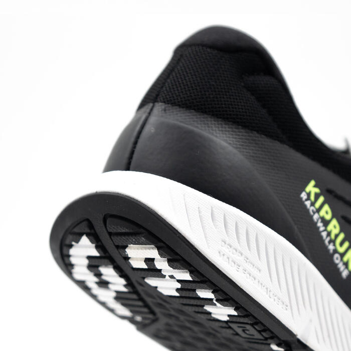 Race Walking Shoes Kiprun Racewalk One Black and Neon Yellow