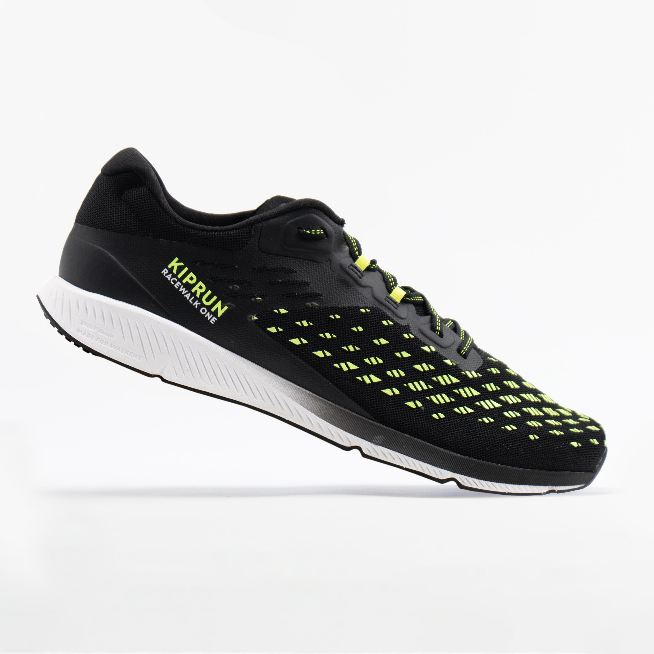 Race Walking Shoes - KIPRUN RACEWALK ONE Black and Neon Yellow 2/9