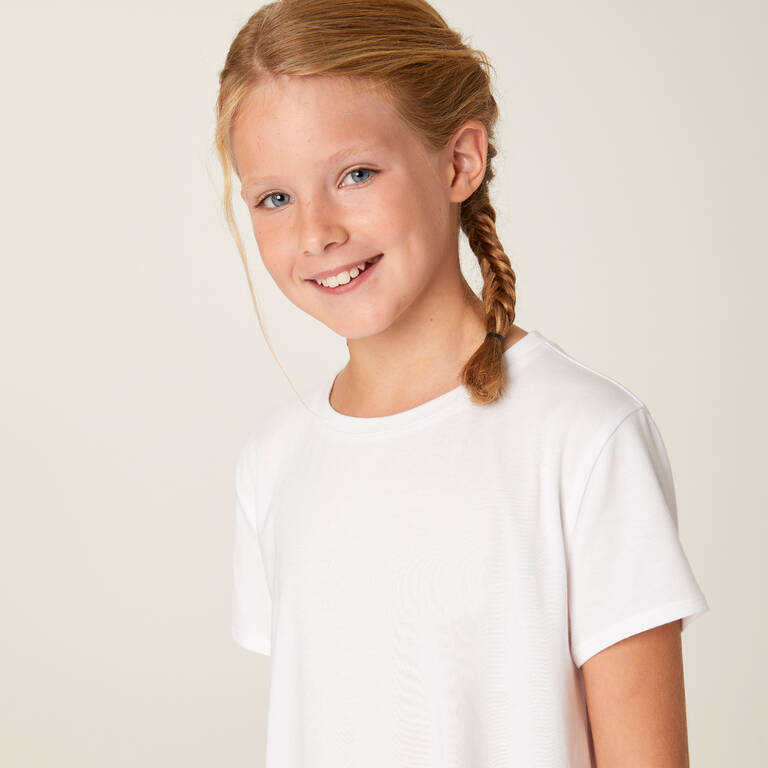 Girls' Cotton T-Shirt - White