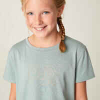 Girls' Cotton T-Shirt 500 - Green