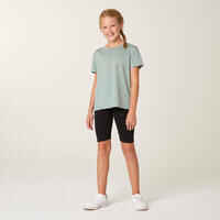 Girls' Cotton T-Shirt 500 - Green