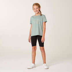 Girls' Cotton T-Shirt 500 - Green