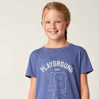 Girls' Cotton T-Shirt 500 - Blue