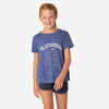 Dievčenské bavlnené tričko 500 modré