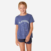 Girls' Cotton T-Shirt 500 - Blue