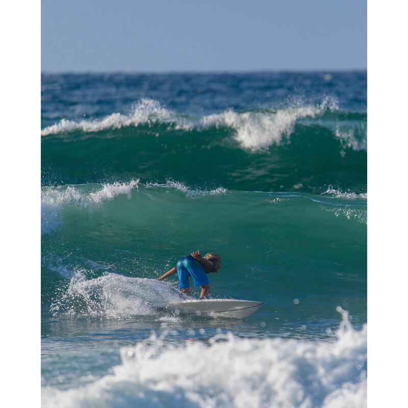 Bañador Niño Surf Olaian 900 tricolor azul