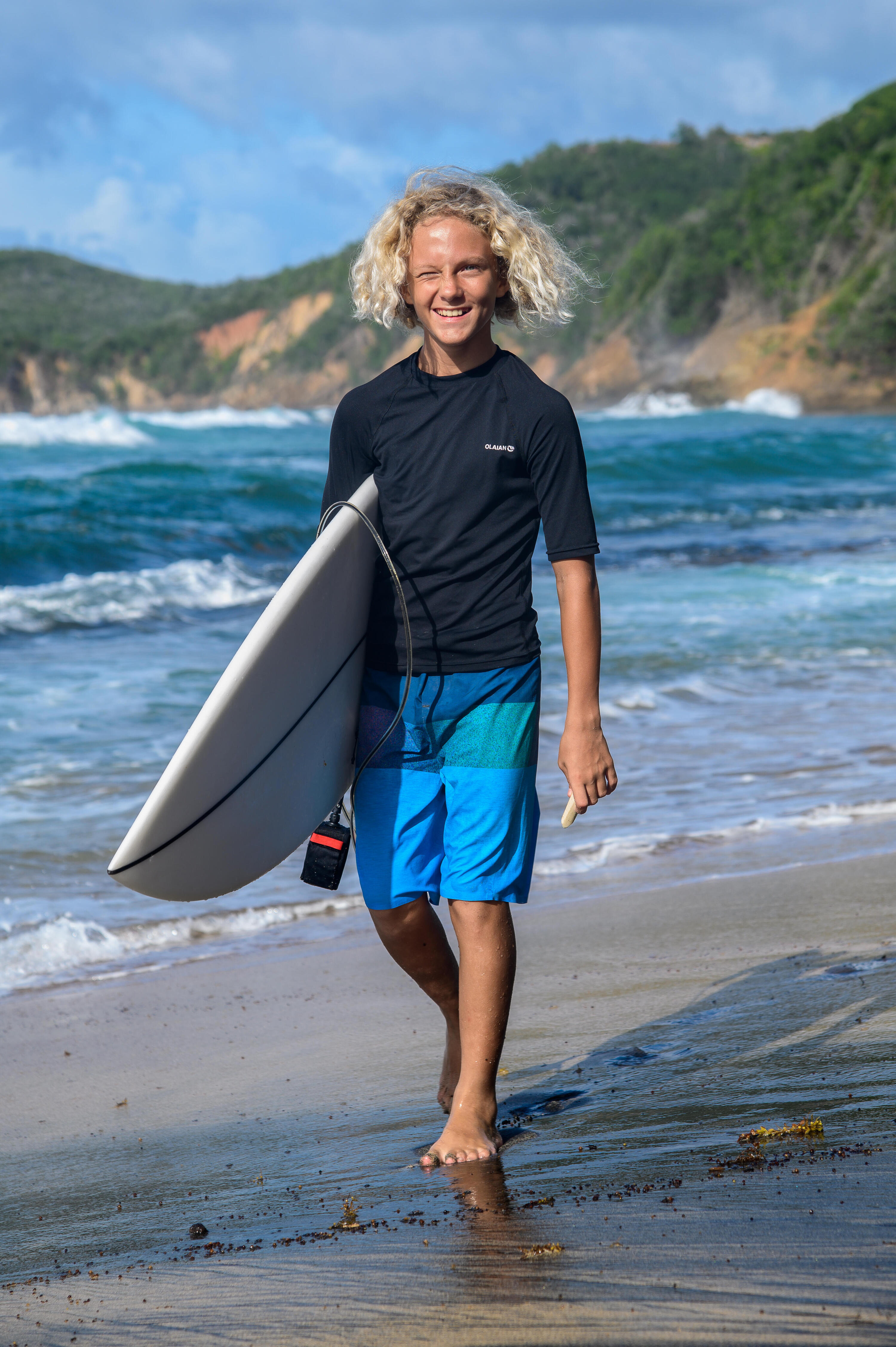 SHORT DE BAIN BOARDSHORT 900 BLEU 9/11