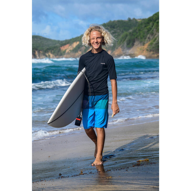 Calções de Surf Boardshort 900 Menino Azul