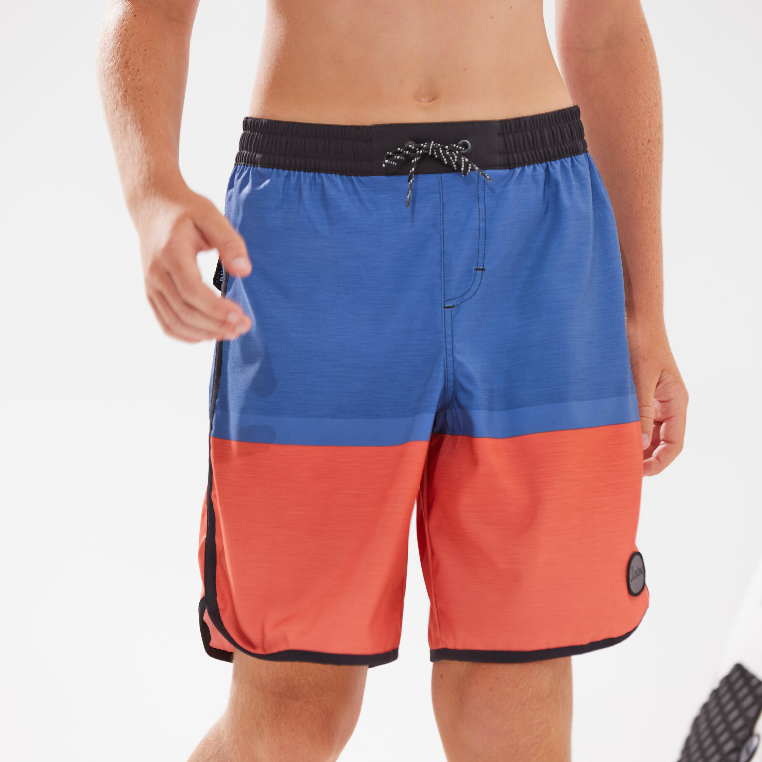 SWIM SHORTS 500 BLUE RED 3/10