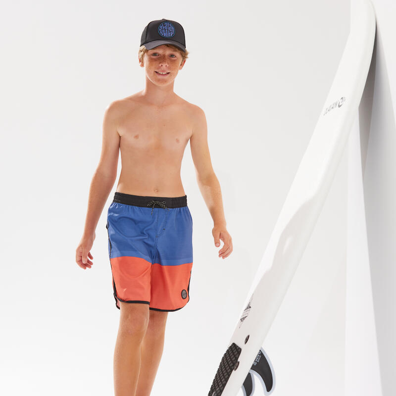 Boardshorts 500 blau/rot