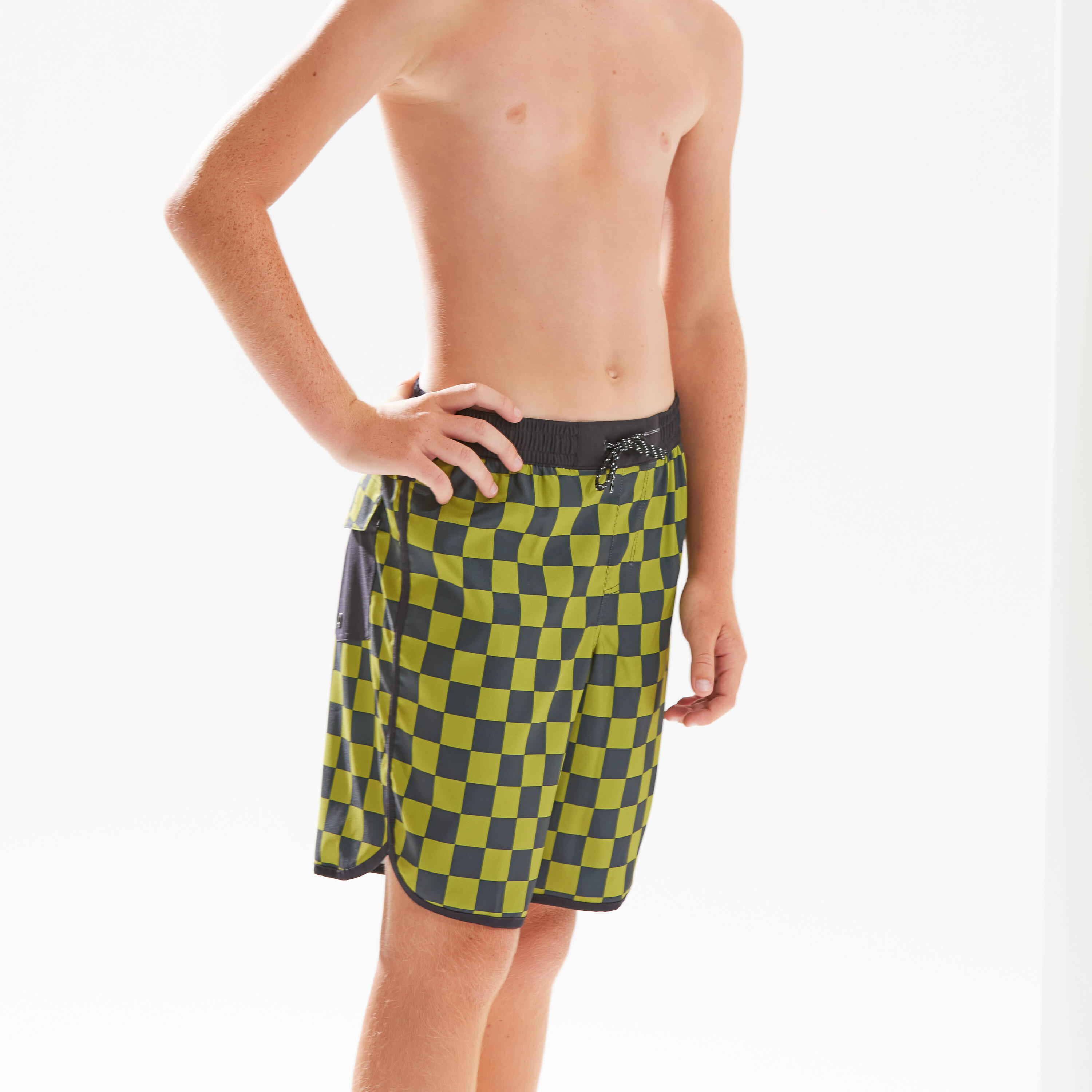SHORT DE BAIN 500 KAKI 4/8
