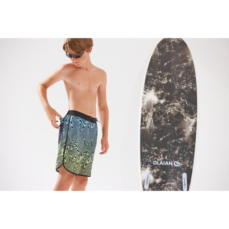 Boardshorts Jungen 500 Wavywave blau